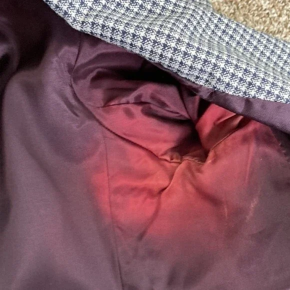 Vintage Chad Stevens Herringbone Wear to Work Boxy Oversized Blazer Size 10 - Picture 11 of 13